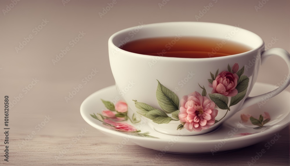 Fototapeta premium cup of tea with flower