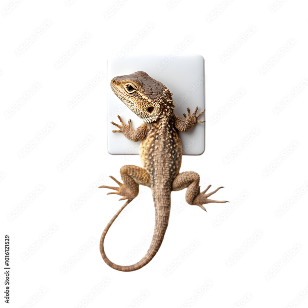 Fototapeta premium Lizard on a white isolated background. transparent background