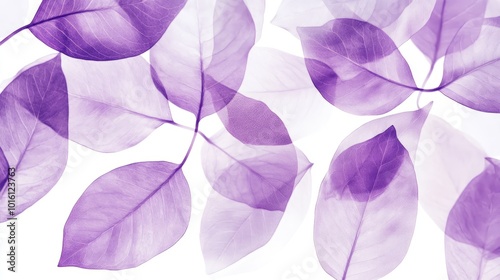 Elegant purple wallpaper design featuring a delicate pattern of purple leaves on a soft white background, perfect for home decor, interior design projects, and creative digital artwork