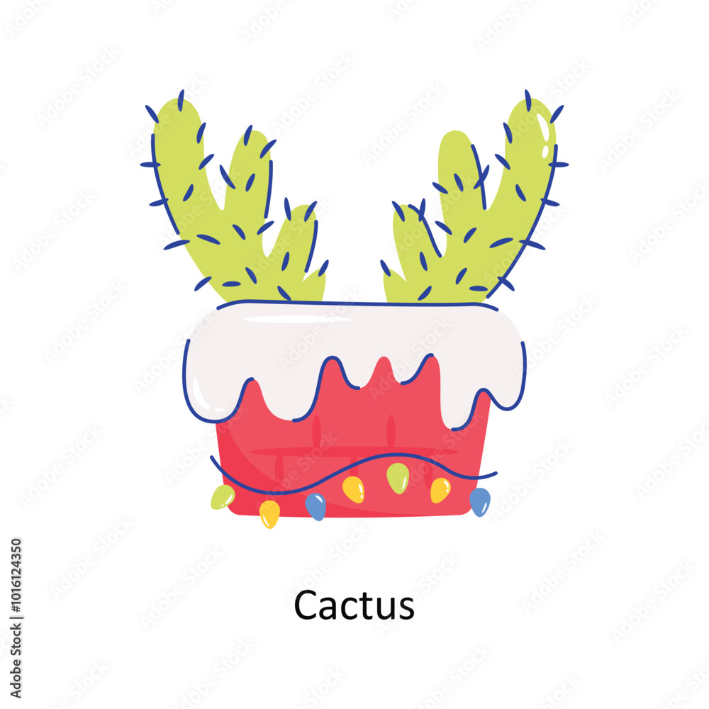 Cactus doodle vector outline Sticker. EPS 10 file Cactus doodle vector outline Sticker. EPS 10 file