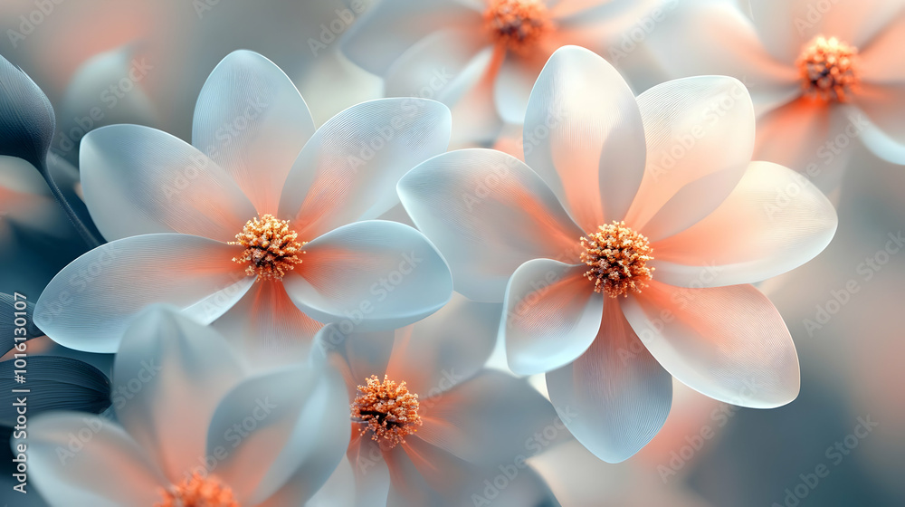 Fototapeta premium Soft Pastel Flower 3D Illustration