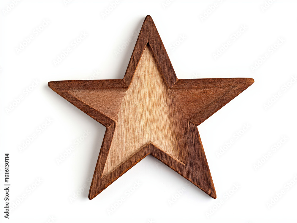 Obraz premium Rustic star-shaped wooden frame for home decor and art display