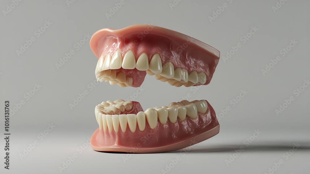 Dental Model: Close-up of a Denture Dental Model: Close-up of a Denture