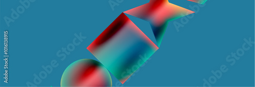 Fluid color geometric shapes abstract background. Vector Illustration For Wallpaper, Banner, Background, Card, Book Illustration, landing page