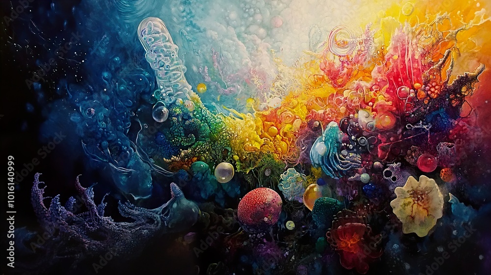 Abstract Underwater Dreamscape: A Vibrant Exploration of Marine Life Abstract Underwater Dreamscape: A Vibrant Exploration of Marine Life