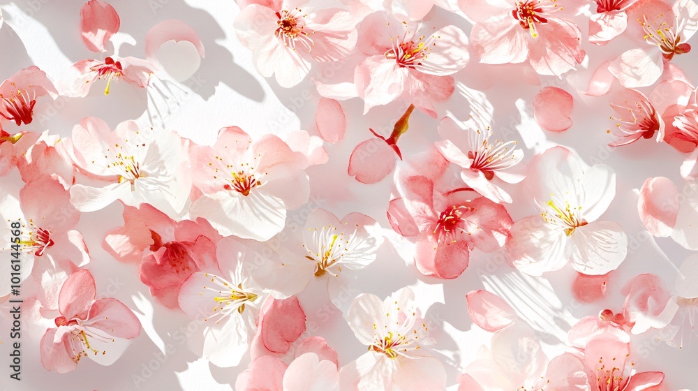 Soft Pink Cherry Blossoms in Watercolor Style Soft Pink Cherry Blossoms in Watercolor Style