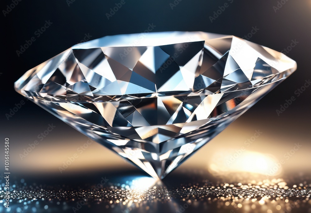 intricate close capture shimmering diamond surface highlighting gleaming facets luxurious reflections stunning visual impact, gemstones, brilliance, sheen