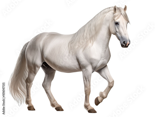 Andalusian horse isolated on transparent background