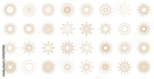 Fireworks vector icons set