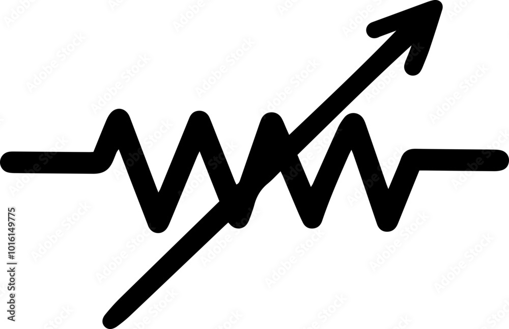 electrical circuit symbols icon rheostat Stock Vector | Adobe Stock