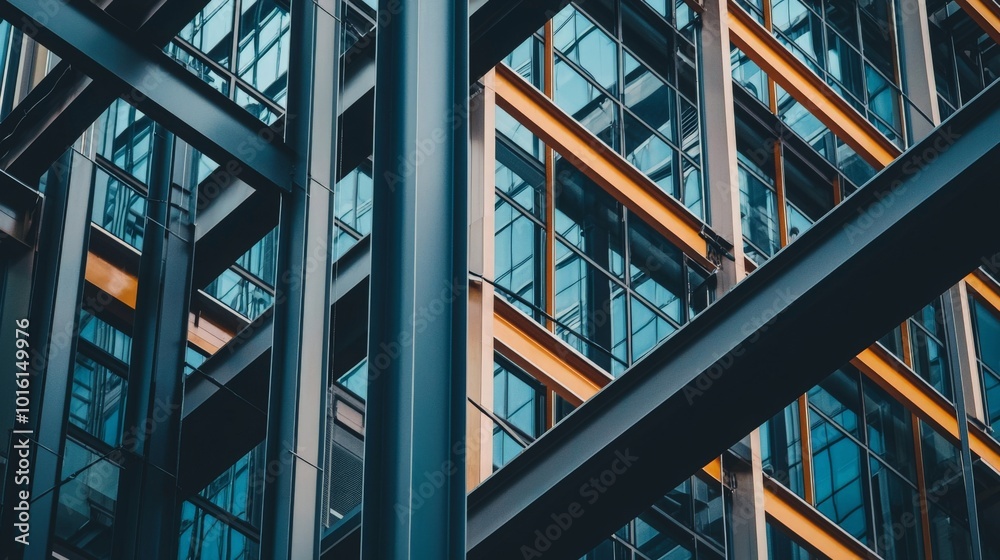Modern Abstract Building Facade Close-Up Modern Abstract Building Facade Close-Up
