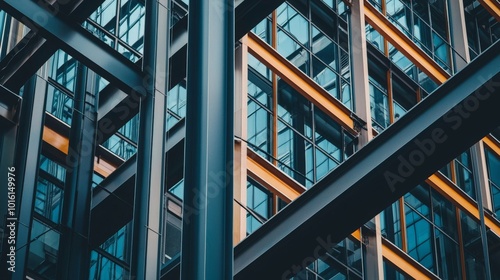 Modern Abstract Building Facade Close-Up