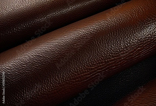 detailed close rich dark leather texture showcasing intricate patterns unique grain variations, surface, design, material, quality, finish, natural