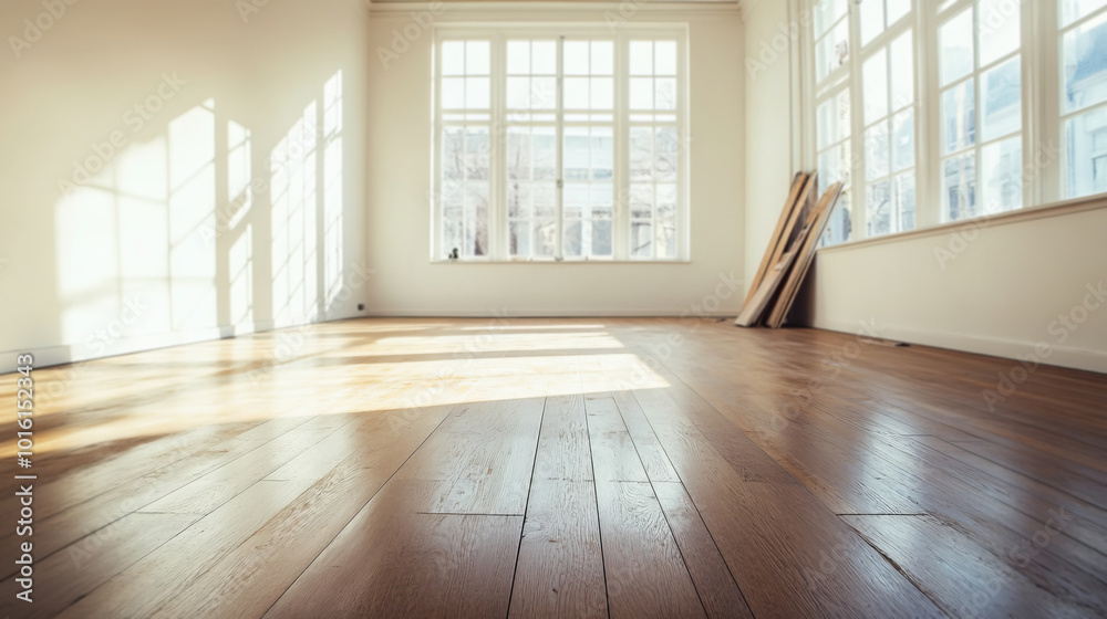 New Hardwood Floor Installation in Modern Space New Hardwood Floor Installation in Modern Space