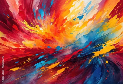 Wallpaper Mural vibrant watercolor background featuring dynamic brush strokes rich colors fluid patterns artistic inspiration, texture, painting, graphics, hues, blending Torontodigital.ca
