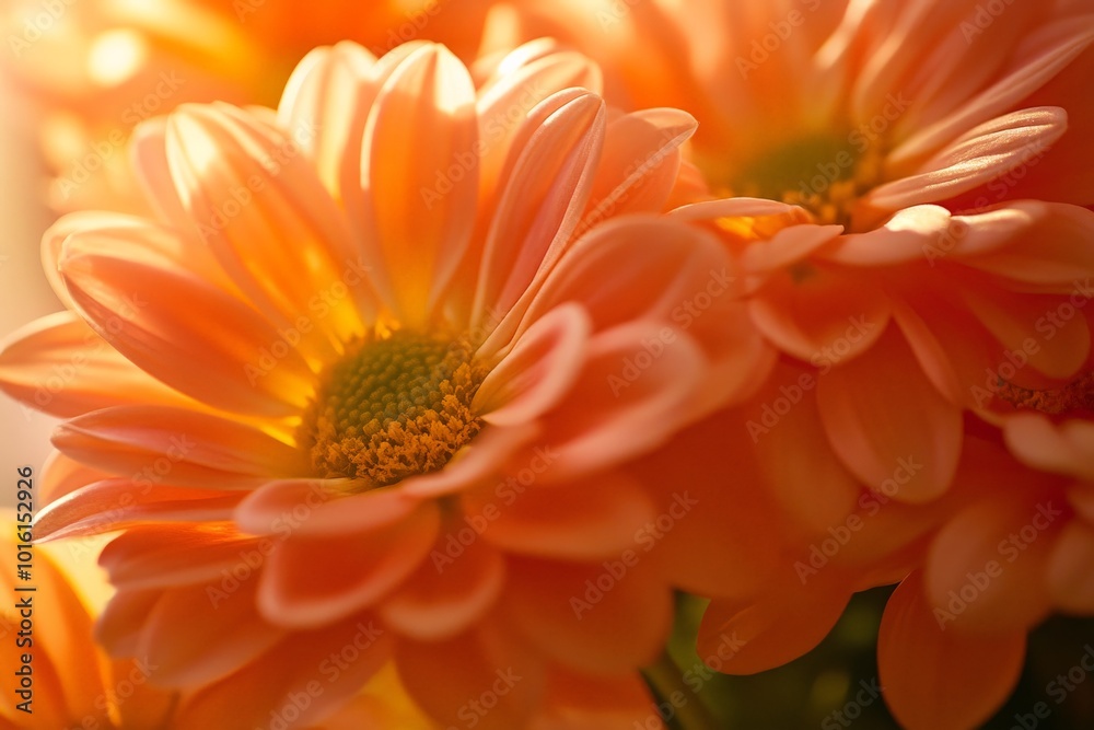 A close-up of vivid orange flowers, illuminated by gentle sunlight, highlights the delicate petals and natural beauty in a serene and peaceful setting. A close-up of vivid orange flowers, illuminated by gentle sunlight, highlights the delicate petals and natural beauty in a serene and peaceful setting.