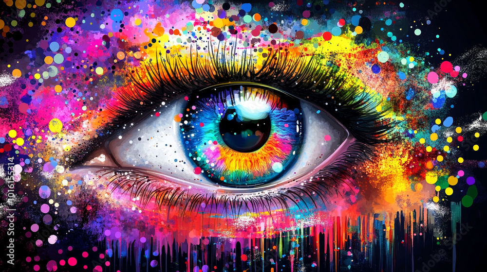 abstract visual of a young woman's eye, symbolizing perception and insight, intertwined with digital elements, representing future technology and the merging of humanity with innovation abstract visual of a young woman's eye, symbolizing perception and insight, intertwined with digital elements, representing future technology and the merging of humanity with innovation