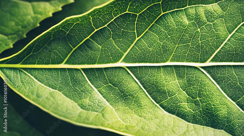 Detailed Leaf Vein Pattern in Macro Shot Detailed Leaf Vein Pattern in Macro Shot