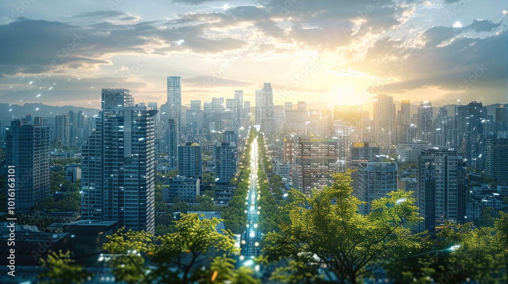 A smart city project being developed by a team of engineers and business experts, featuring integrated technologies like smart infrastructure, energy-efficient systems, and data-driven management. A smart city project being developed by a team of engineers and business experts, featuring integrated technologies like smart infrastructure, energy-efficient systems, and data-driven management.
