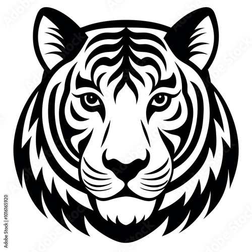 Wallpaper Mural Tiger head logo vector illustration. Torontodigital.ca