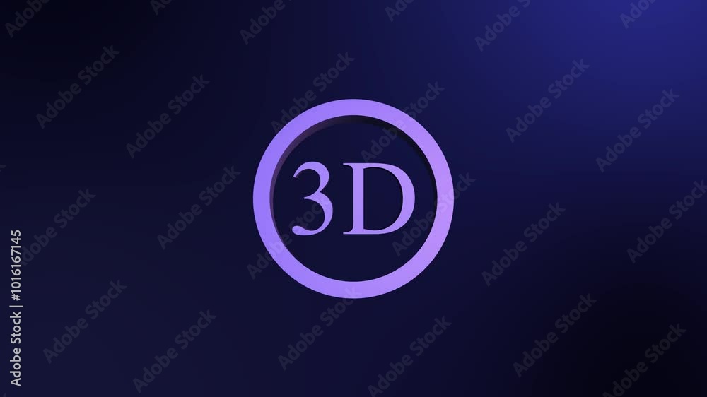 3D text animated on deep blue background 3D text animated on deep blue background