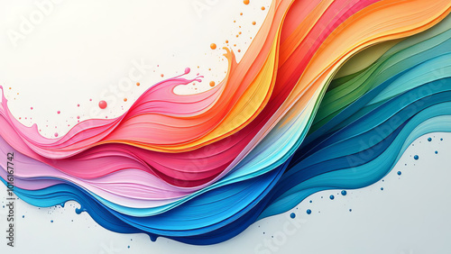 Abstract splash background wave. Brush stroke