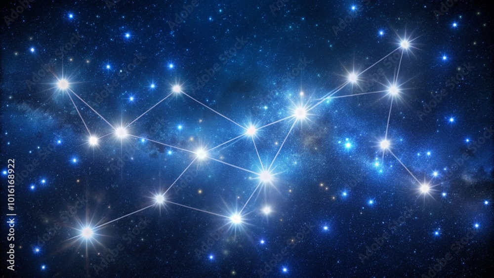 Fototapeta premium Starry Sky Constellation Network