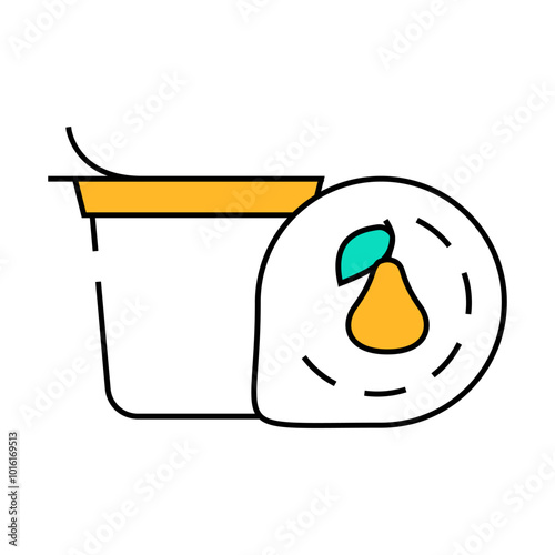 pearl cups line icon vector. pearl cups sign. isolated symbol illustration
