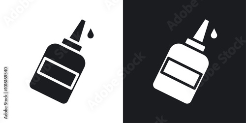 Glue solid vector icon pack