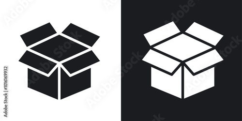 Box solid vector icon pack