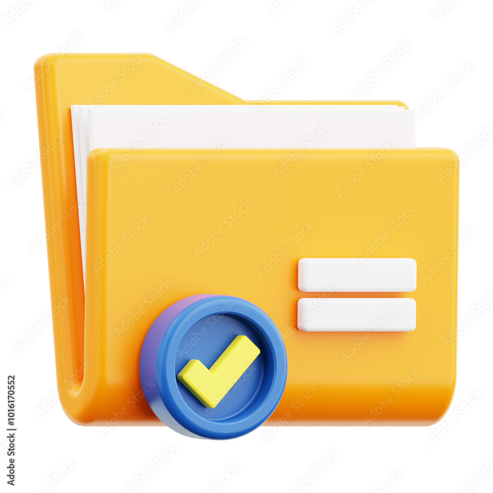 3d File Folder icon. Perfect for illustrating completed tasks, organization, project management, productivity, or goal achievement concepts 3d File Folder icon. Perfect for illustrating completed tasks, organization, project management, productivity, or goal achievement concepts