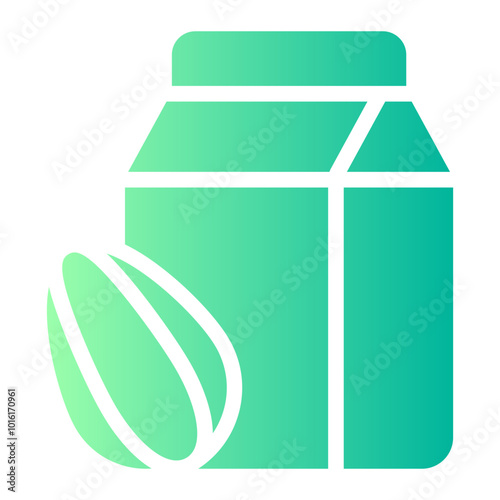 almond milk gradient icon
