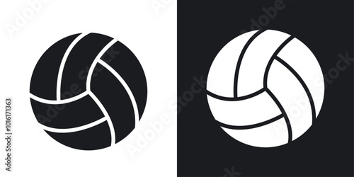 Volley ball solid vector icon pack