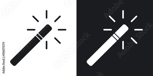 Magic wand solid vector icon pack