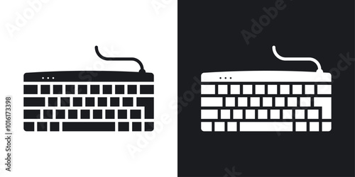 Keyboard solid vector icon pack photo