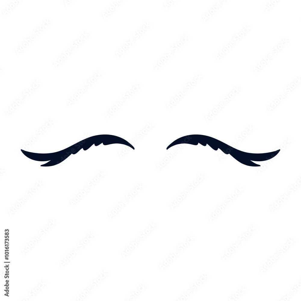 Eyelashes icon vector. Closed eyes illustration sign. Makeup symbol or logo. Eyelashes icon vector. Closed eyes illustration sign. Makeup symbol or logo.