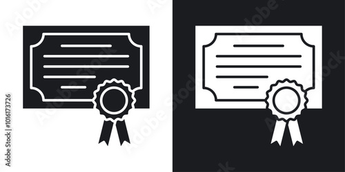 Diploma solid vector icon pack