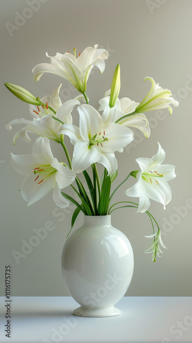 White Lilies in a Vase