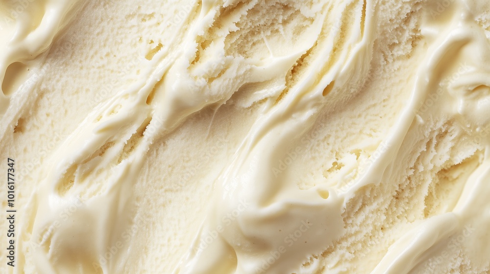 Creamy vanilla ice cream with smooth texture served in a bowl during a sunny afternoon at a local park picnic Creamy vanilla ice cream with smooth texture served in a bowl during a sunny afternoon at a local park picnic