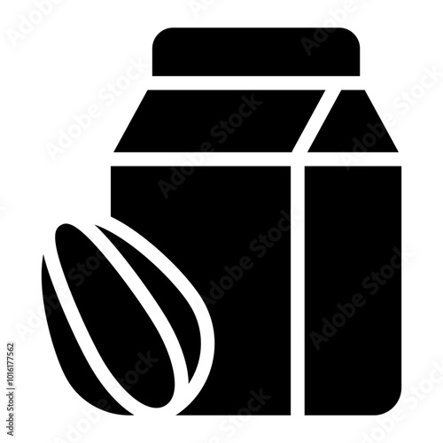 almond milk glyph icon