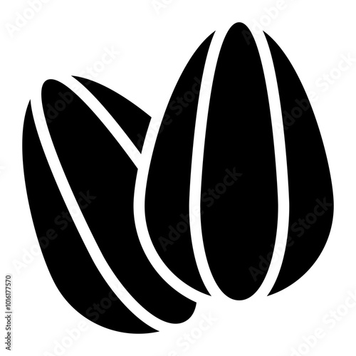 almond glyph icon