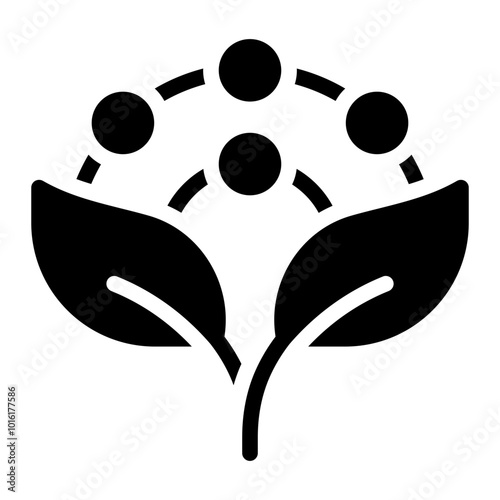 antioxidant glyph icon