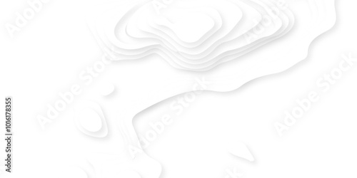 Background with lines Modern white carve wave line abstract luxury 3d papercut background.  minimal topography map light element shadow landscape