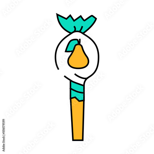 pear candy line icon vector. pear candy sign. isolated symbol illustration