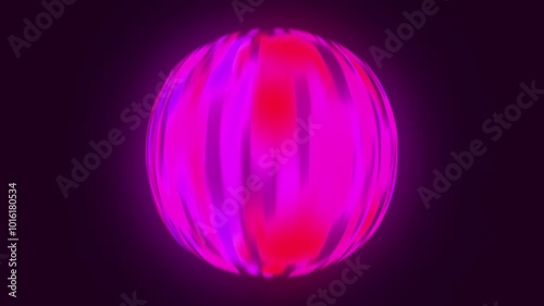 Loop is a glowing pink sphere. background motion animation.