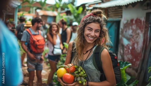 Volunteer travel programs giving back to communities, meaningful and collaborative, Urban, Soft tones, Photograph, Community service photo