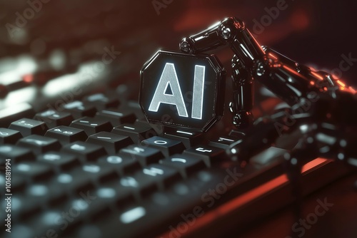 An AI-powered intelligent system with the letters 