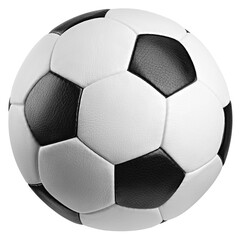 Soccer ball, Football, isolated on white background, full depth of field