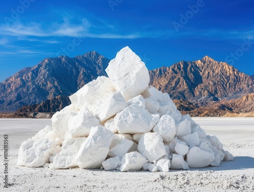 Lithium mine using brine evaporation or hard rock mining to extract lithium salts, mine, lithium mining