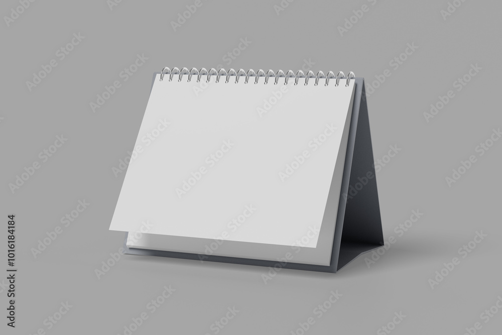 Blank calendar on gray background for mockup and print designs Blank calendar on gray background for mockup and print designs